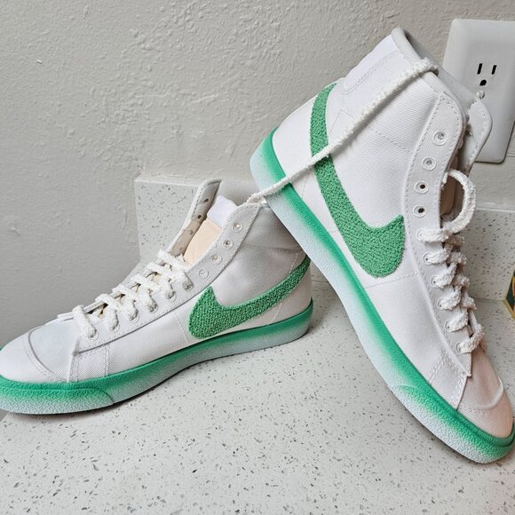 Nike Blazer Mid 77 Size 10 womens/8.5 mens new damaged box green white christmas - Picture 5 of 16